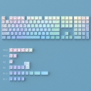 Contour Line Sky Blue 104+29 Keys PBT Doubleshot Side Legends Keycaps Set Cherry Profile for Cherry MX Keyboard